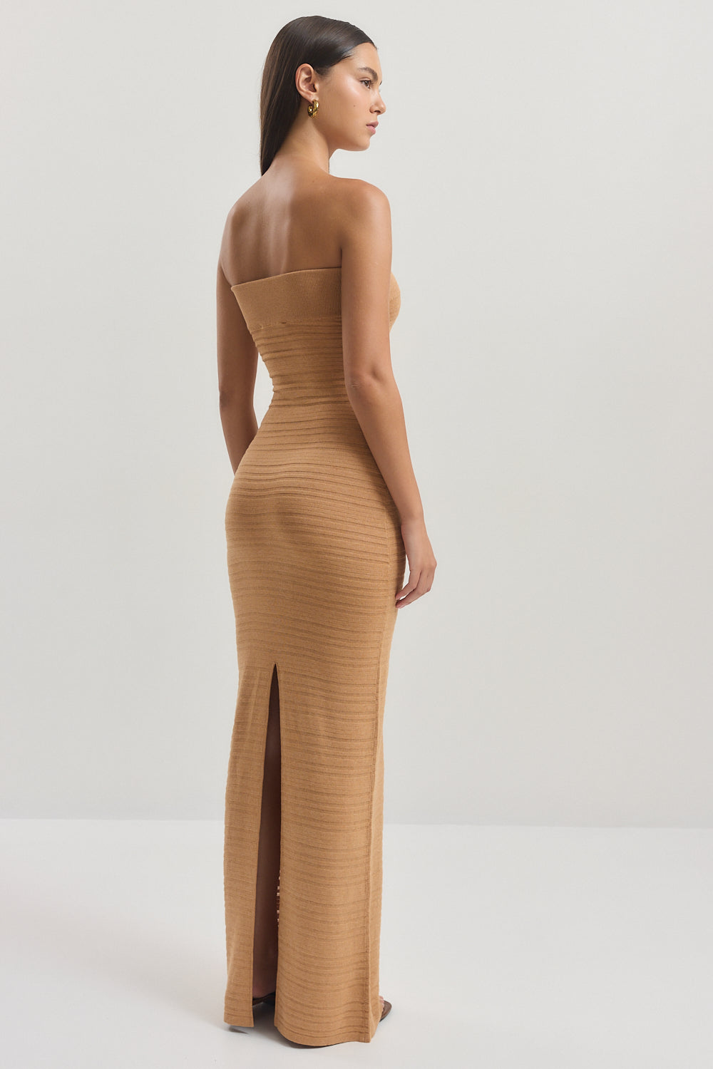 Strapless Ribbed Tube Dress