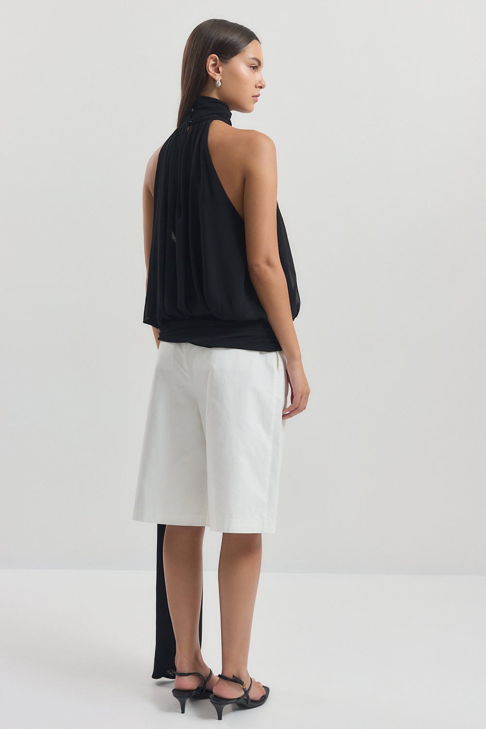 Shirred Golf Sleeveless Top
