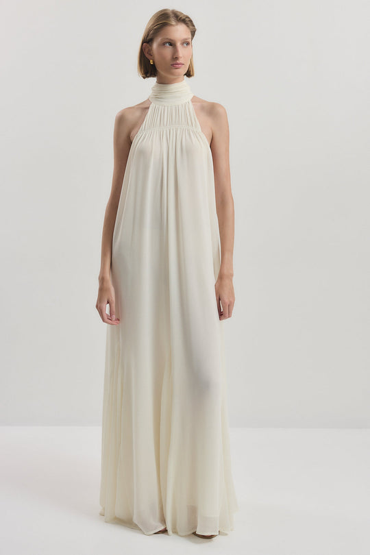 Shirred Golf Maxi Dress