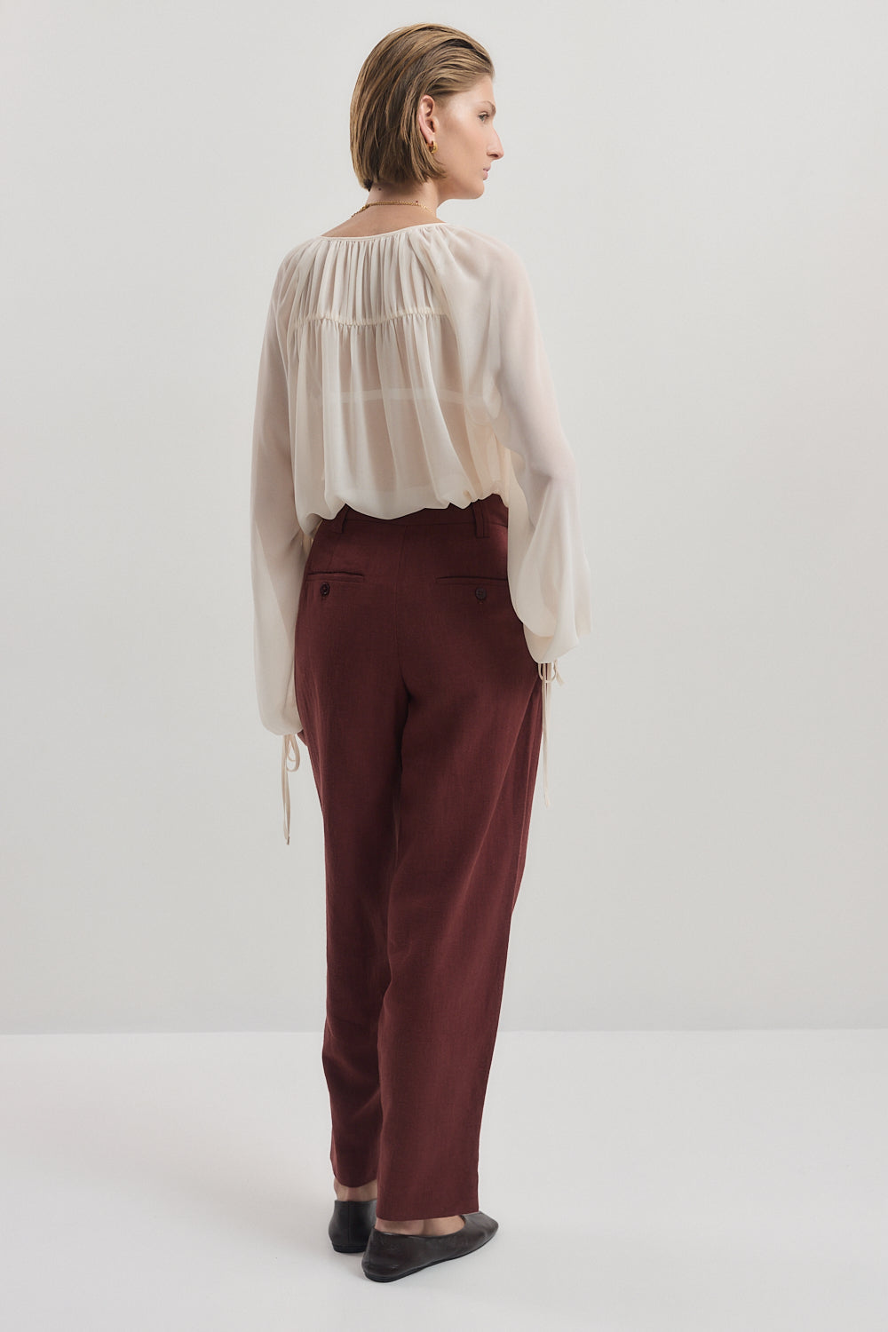 Mid Waist Barrel Pants