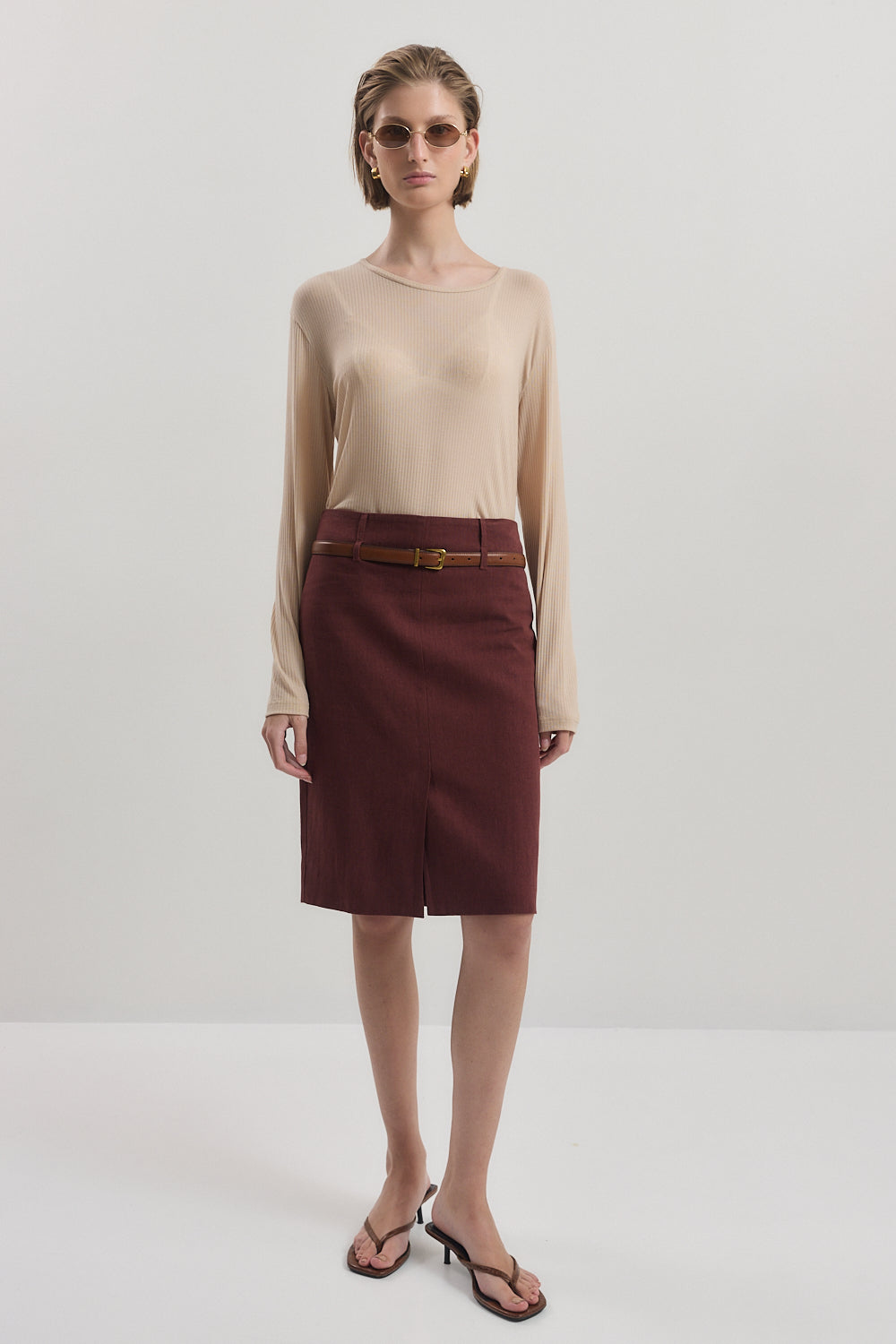 Tailored Midi Skirt