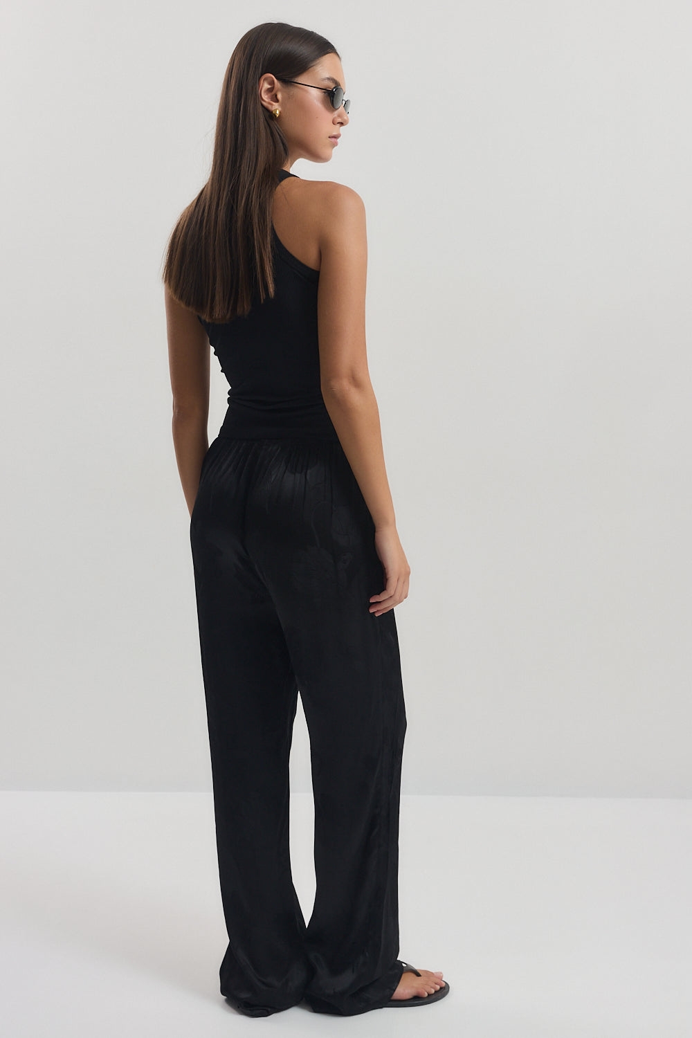 Straight Leg Satin Pants