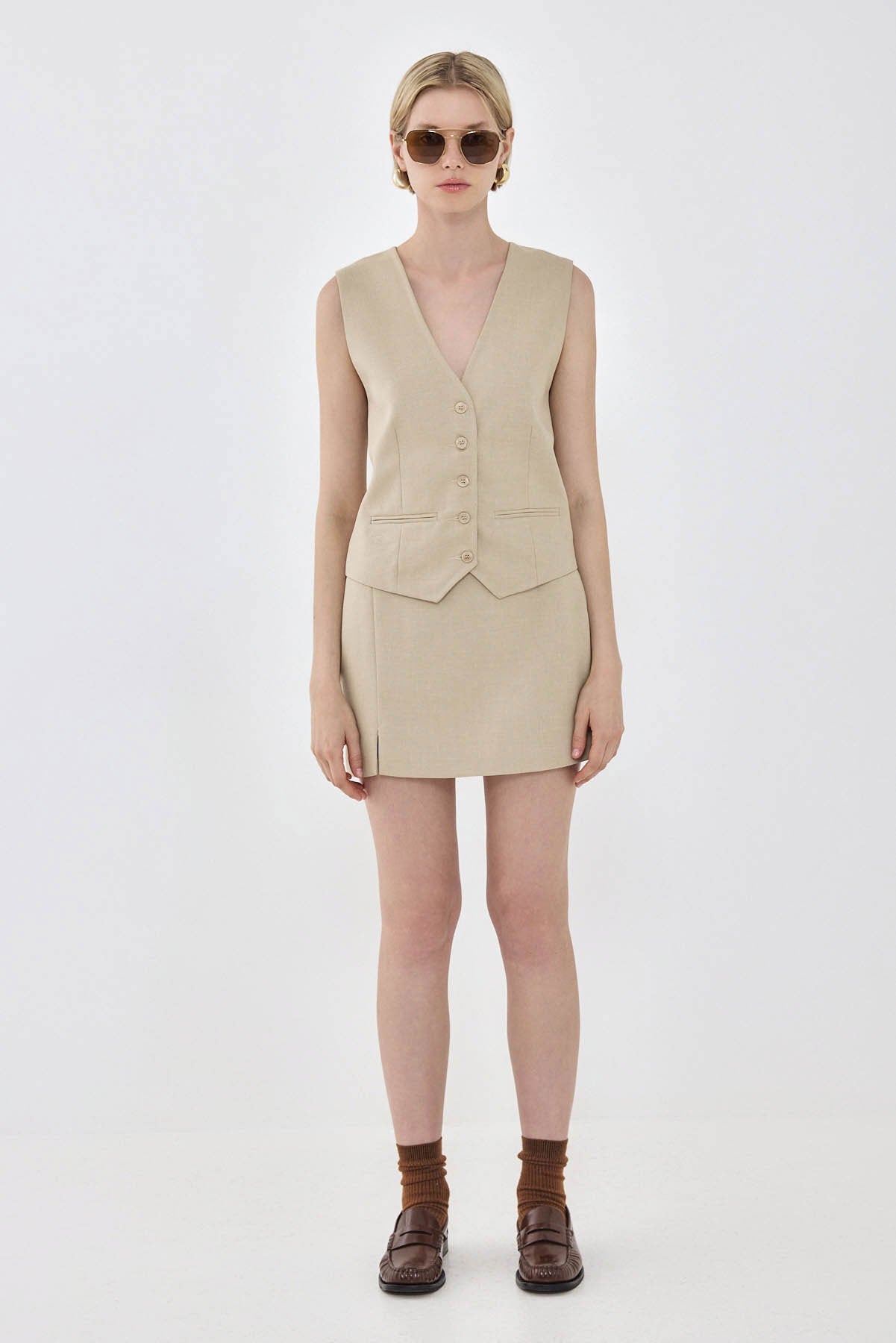 Daddy Slit Mini Skirt - Dé Rococo
