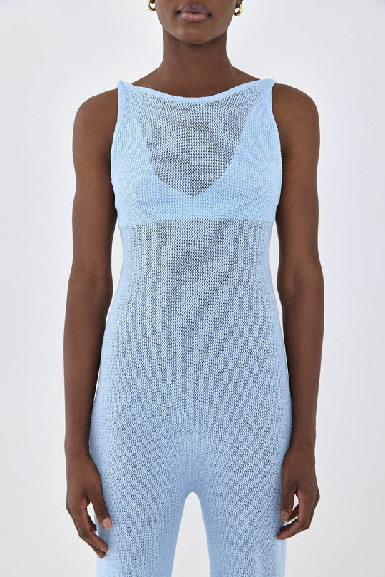 Crochet Collared Jumpsuit - Dé Rococo