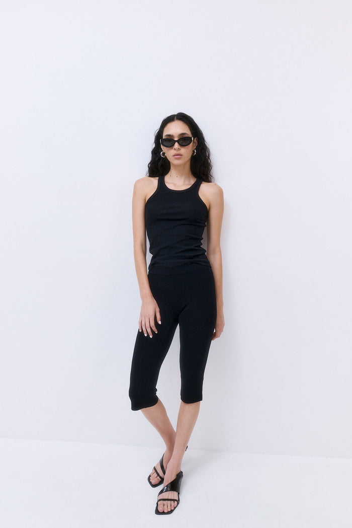 Classic Ribbed High Scoop Tank
