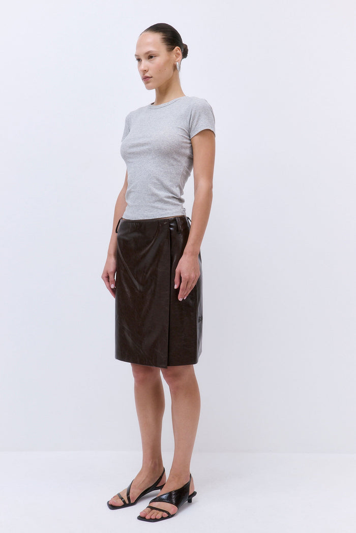 Classic Ribbed Fitted T Shirt