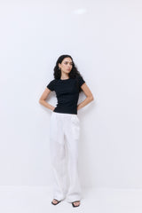 Classic Ribbed Fitted T Shirt
