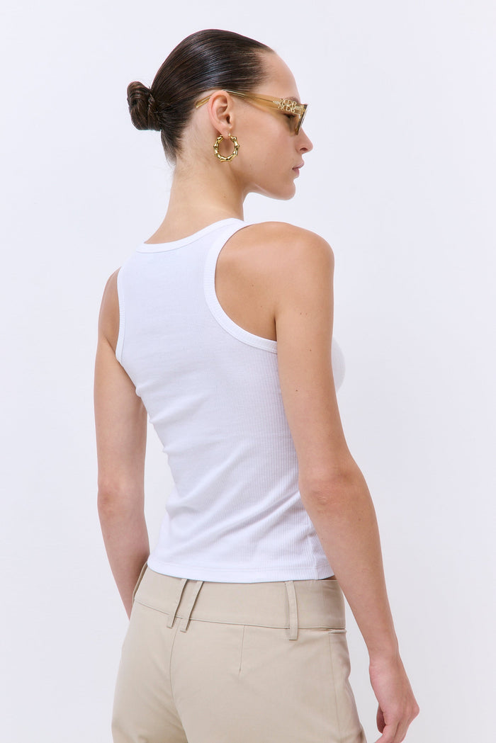 Classic Ribbed High Scoop Tank
