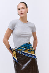 Classic Ribbed Fitted T Shirt