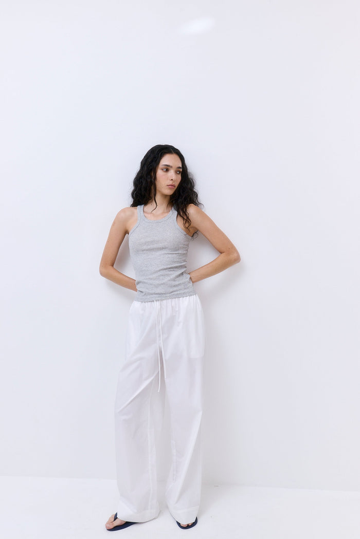 Classic Ribbed High Scoop Tank