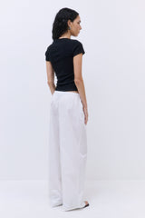 Classic Ribbed Fitted T Shirt