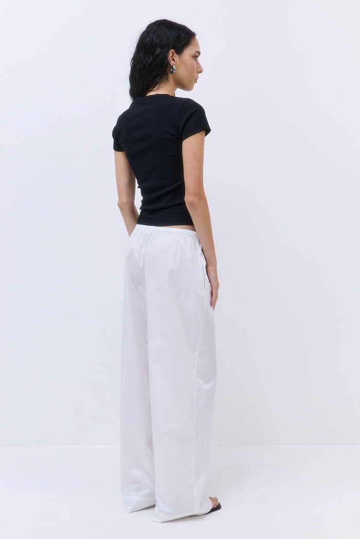 Classic Ribbed Fitted T Shirt