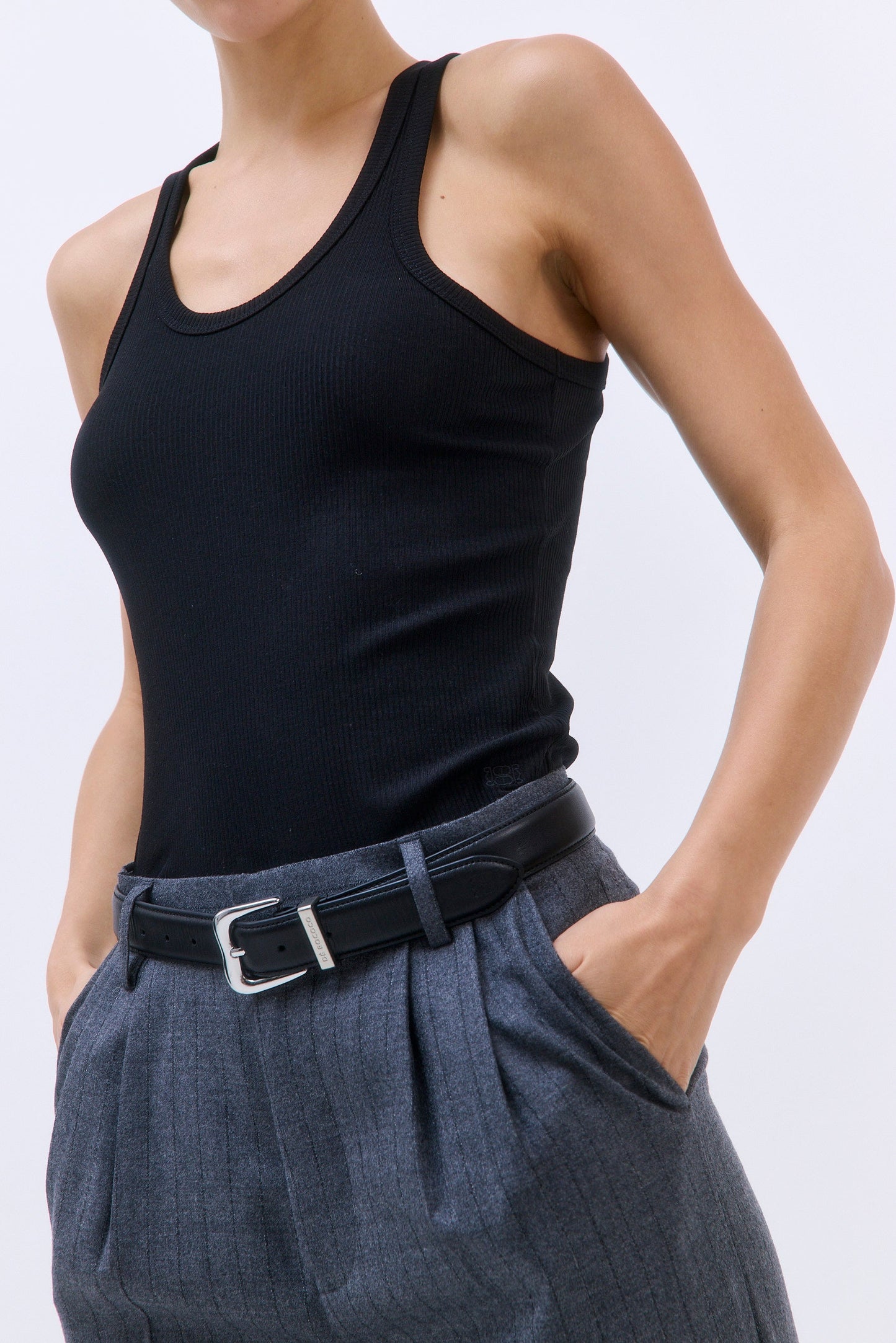 Classic Ribbed Low Scoop Tank