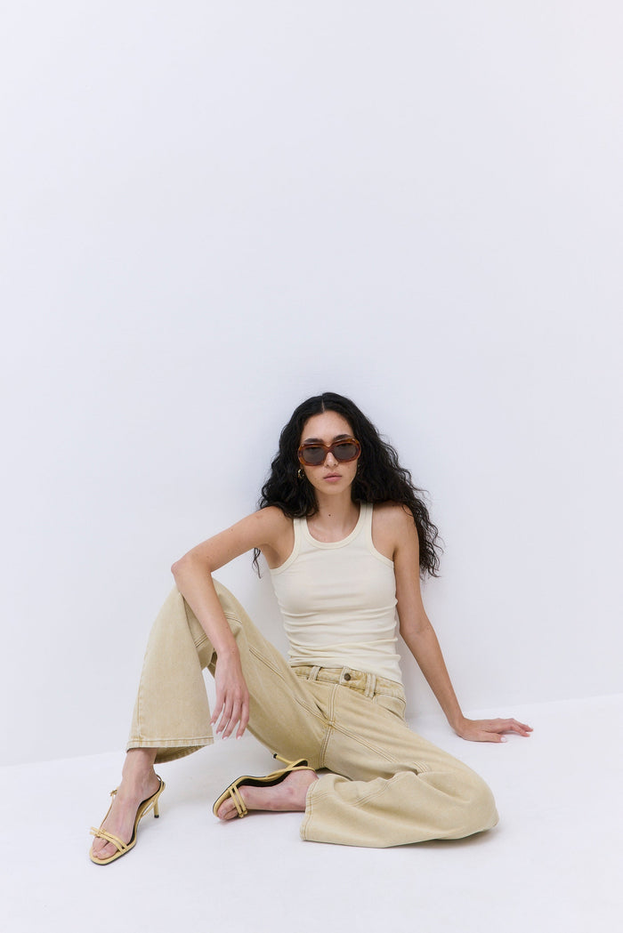 Classic Ribbed High Scoop Tank