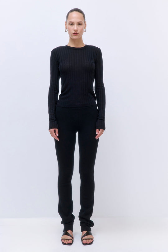 Wide Rib Crew Neck