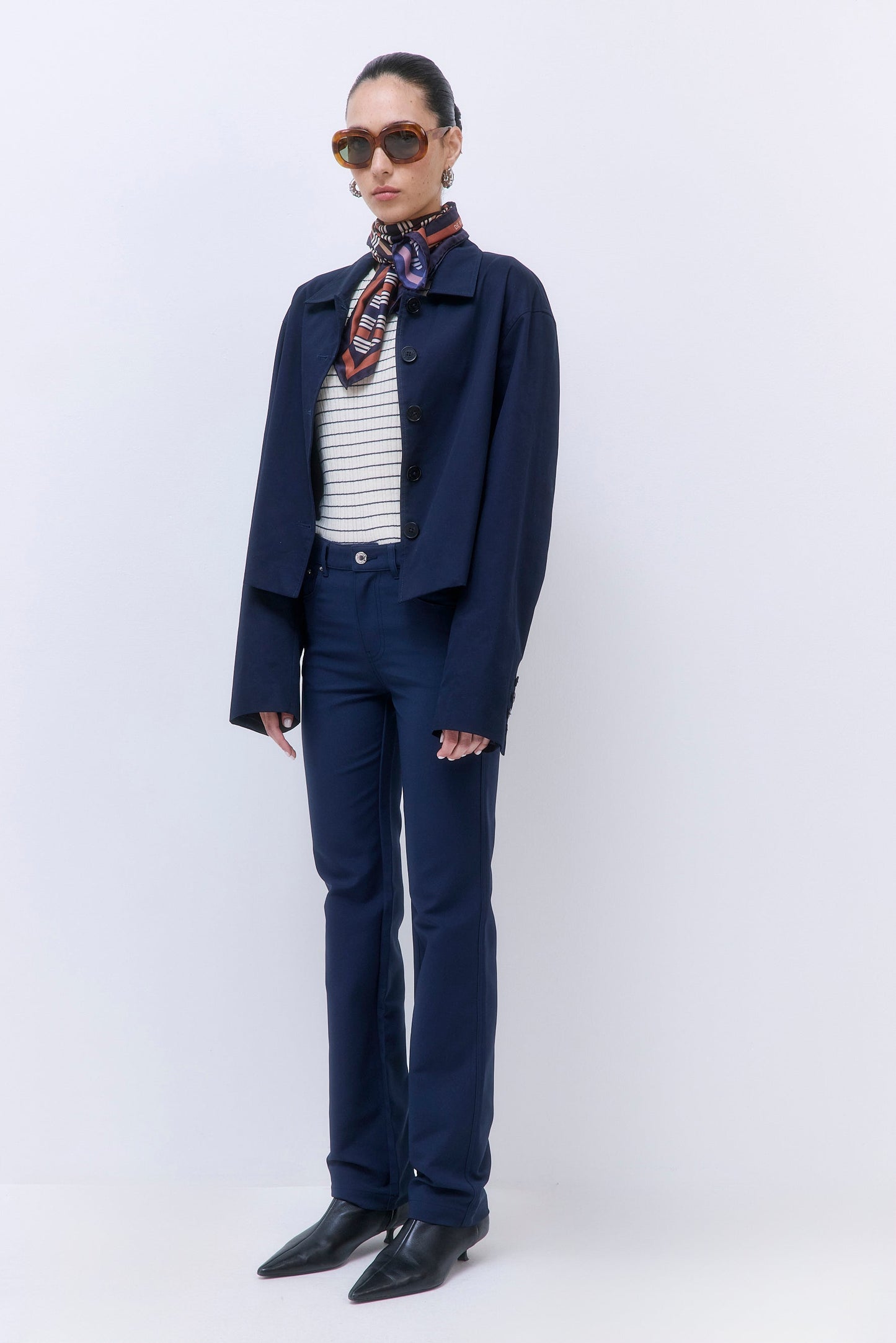 Straight Cropped Trench Coat