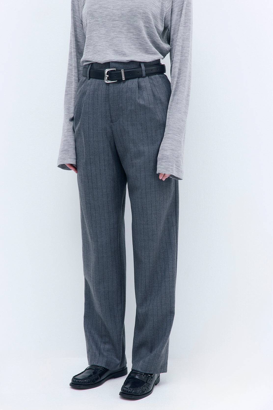 Tapered Leg Wool Daddy Pants