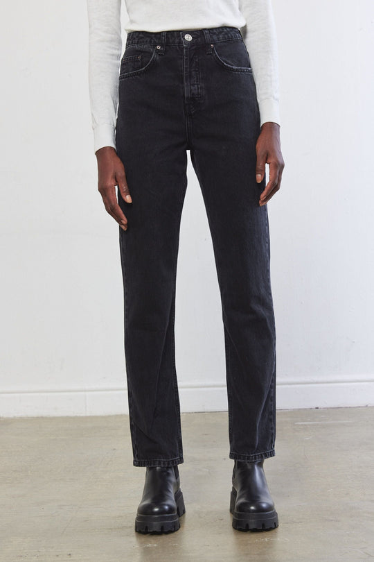 No.6| High Waist Straight Full Length Denim - Dé Rococo