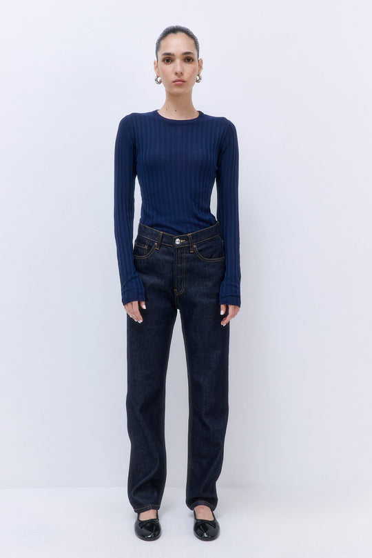 Wide Rib Crew Neck