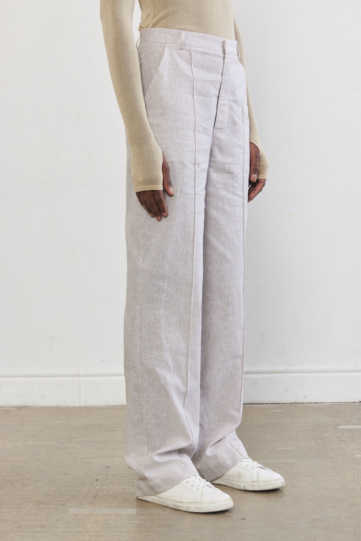 Straight Striped Pants