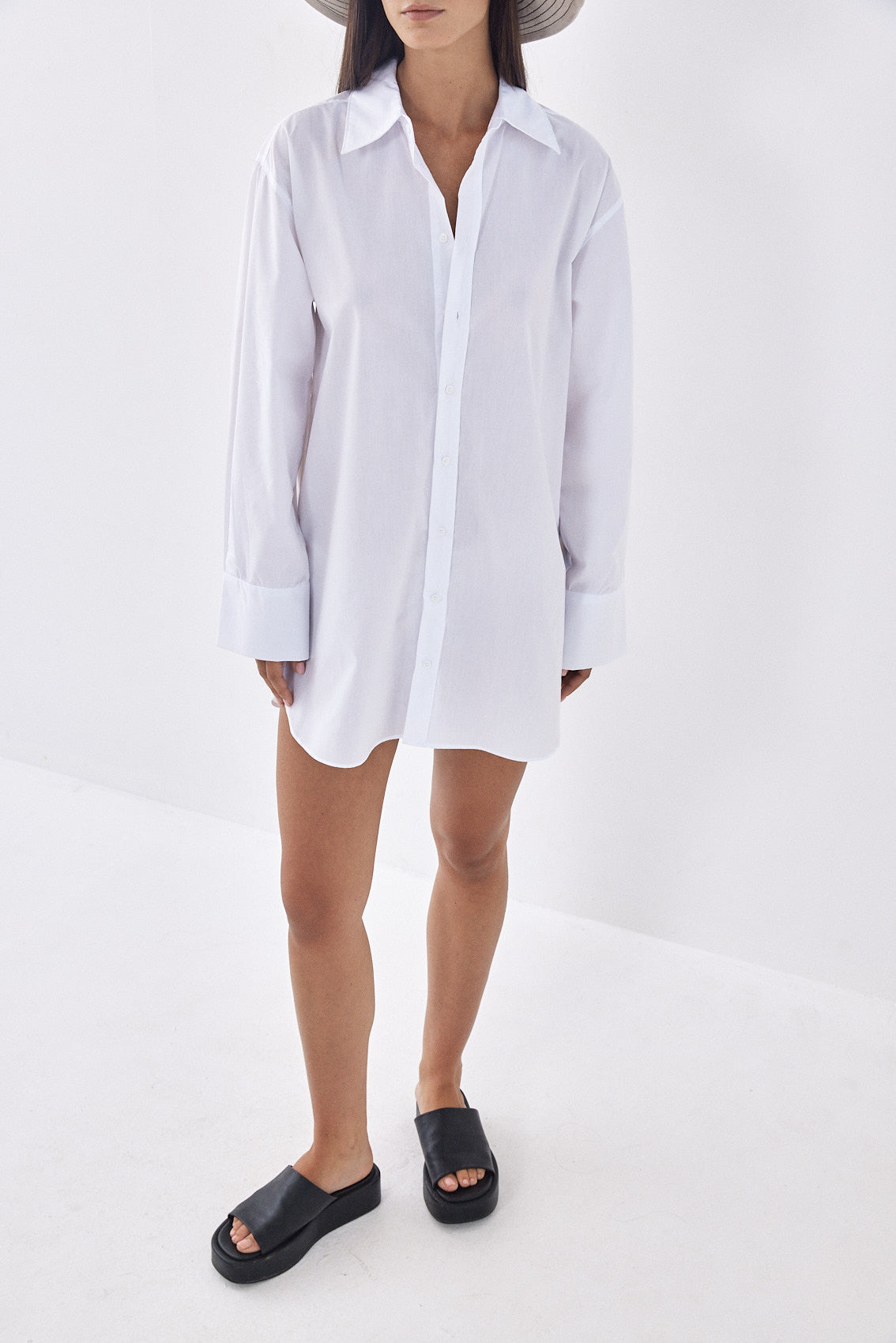 Cotton Button Down Mini Dress - Dé Rococo