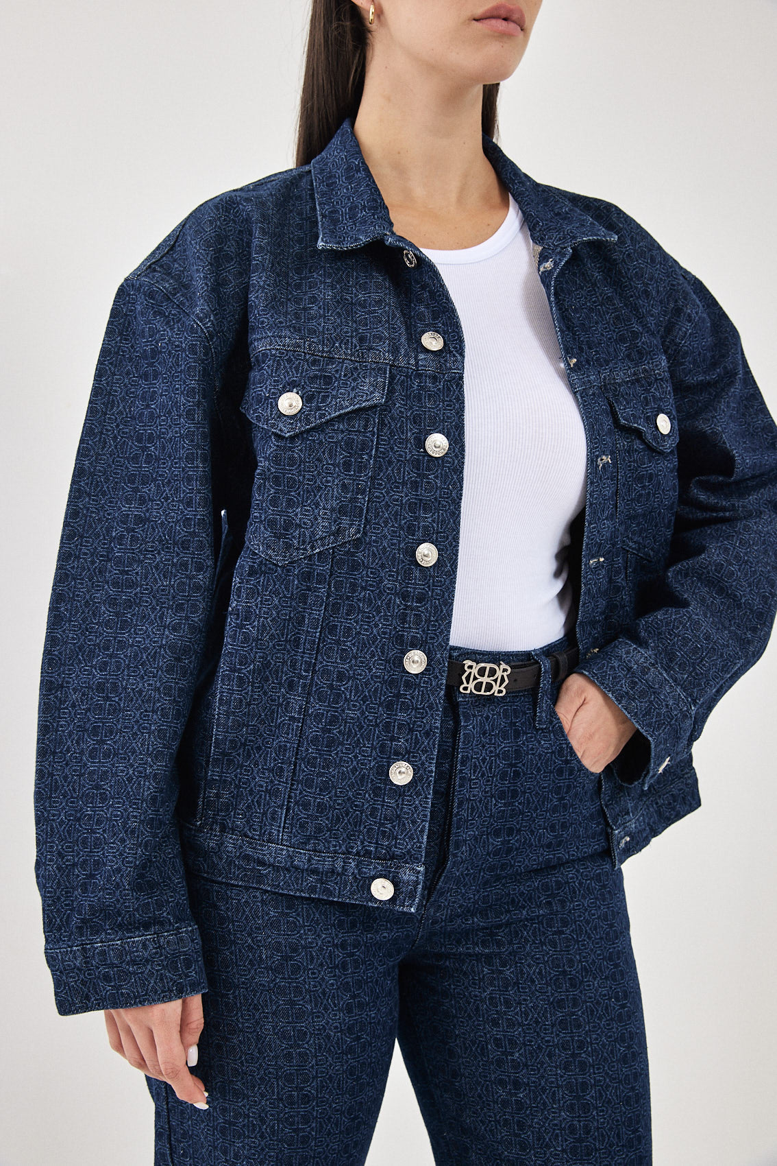 DR Monogram Denim Jacket - Dé Rococo