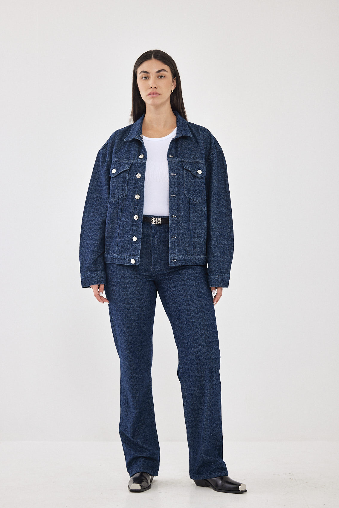 DR Monogram Denim Jacket - Dé Rococo