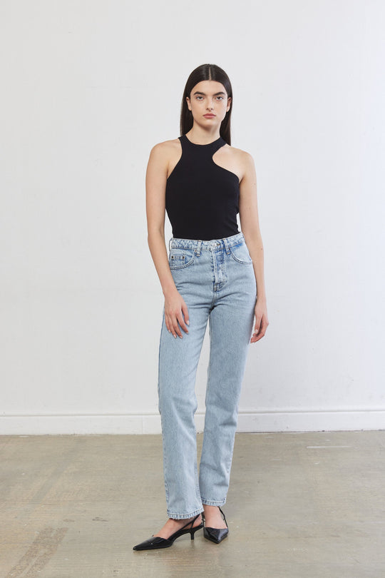 Tight Ribbed Asymmetrical Top - Dé Rococo