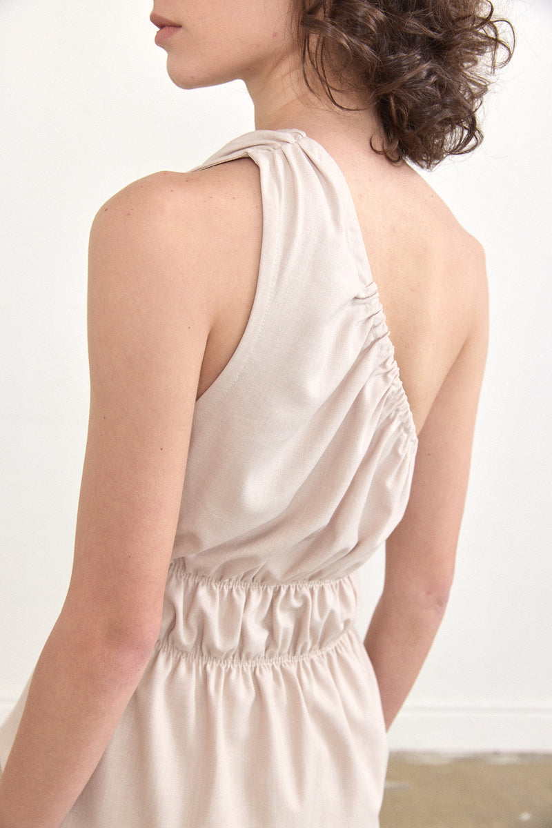 Gathered one shoulder top