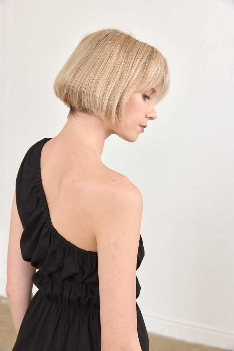 Gathered One Shoulder Top