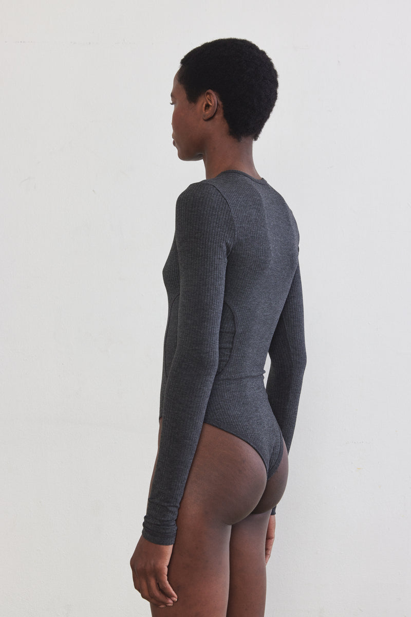 Flat-Lock Ribbed Bodysuit