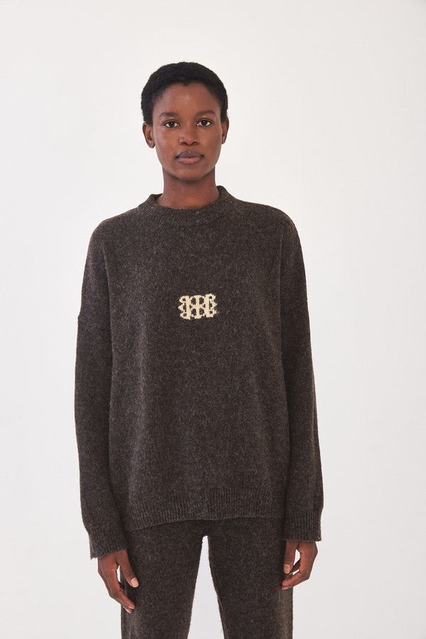 Thick Knitted Logo Sweater