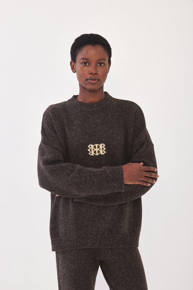 Thick Knitted Logo Sweater