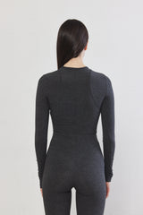 Halter Flat-Lock Ribbed Top