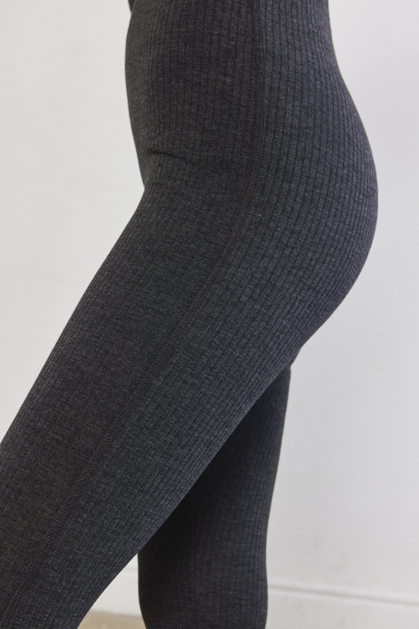 Ribbed Flat-Lock Flare Leggings