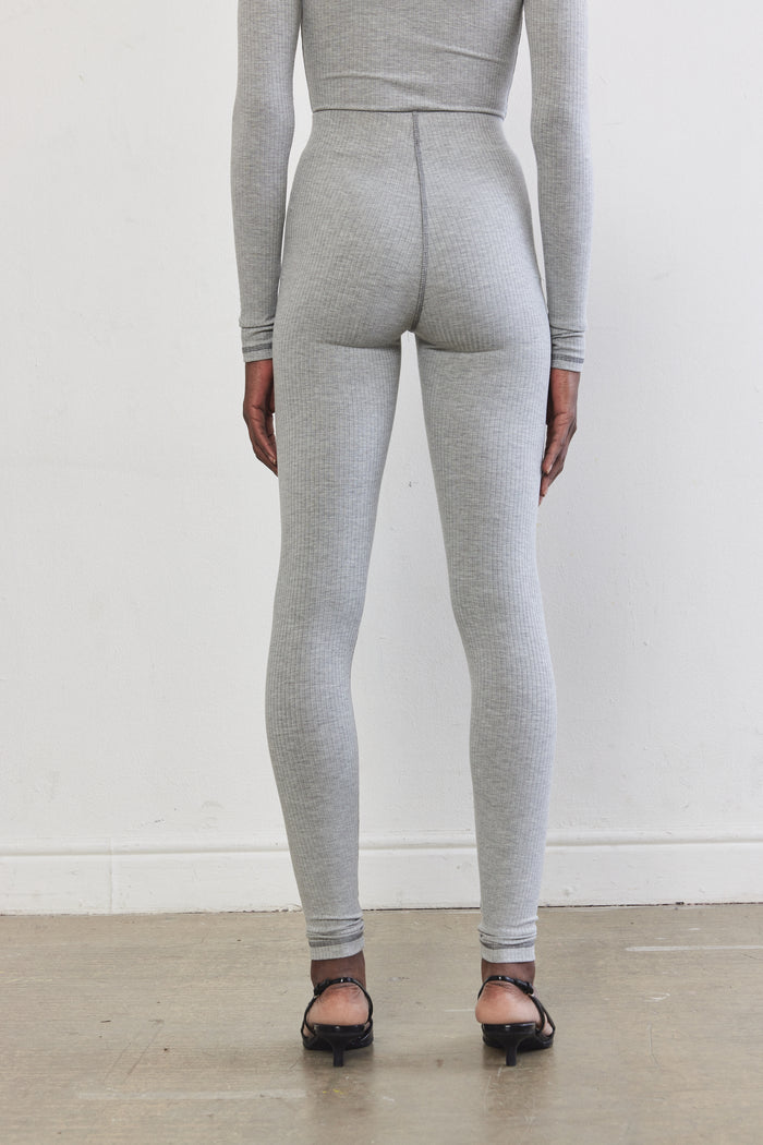 Ribbed Flat-Lock Leggings