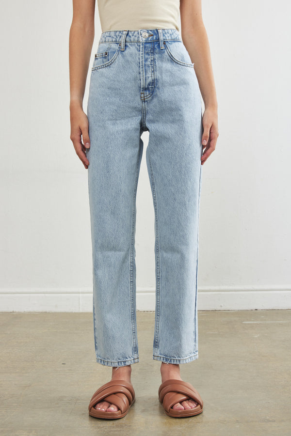 No.5| High Waist Straight Cropped Denim