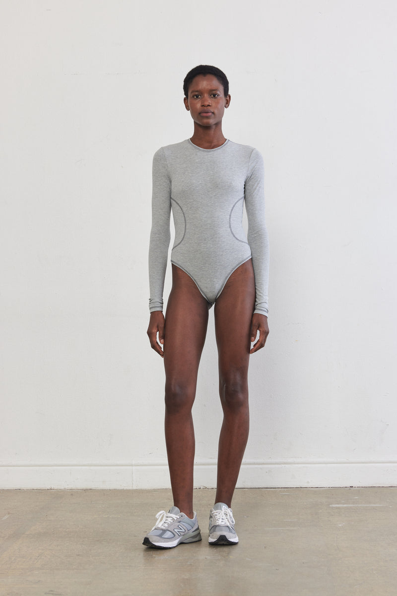 Flat-Lock Ribbed Bodysuit