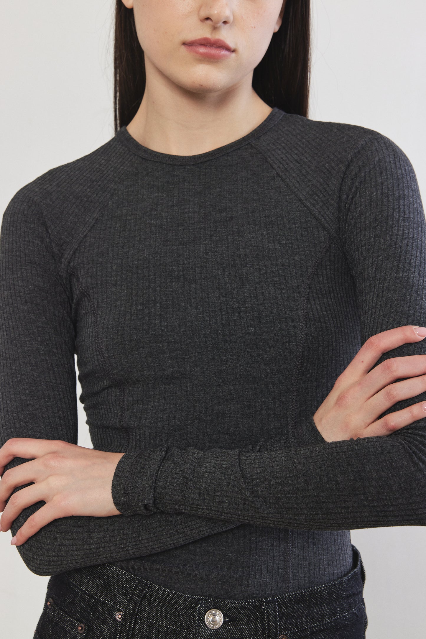 Princess Cut Flat-Lock Ribbed Top