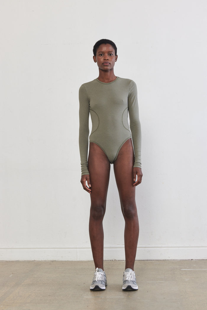 Flat-Lock Ribbed Bodysuit