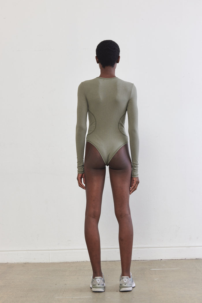 Flat-Lock Ribbed Bodysuit