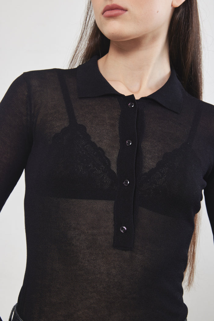 Sheer Polo Top