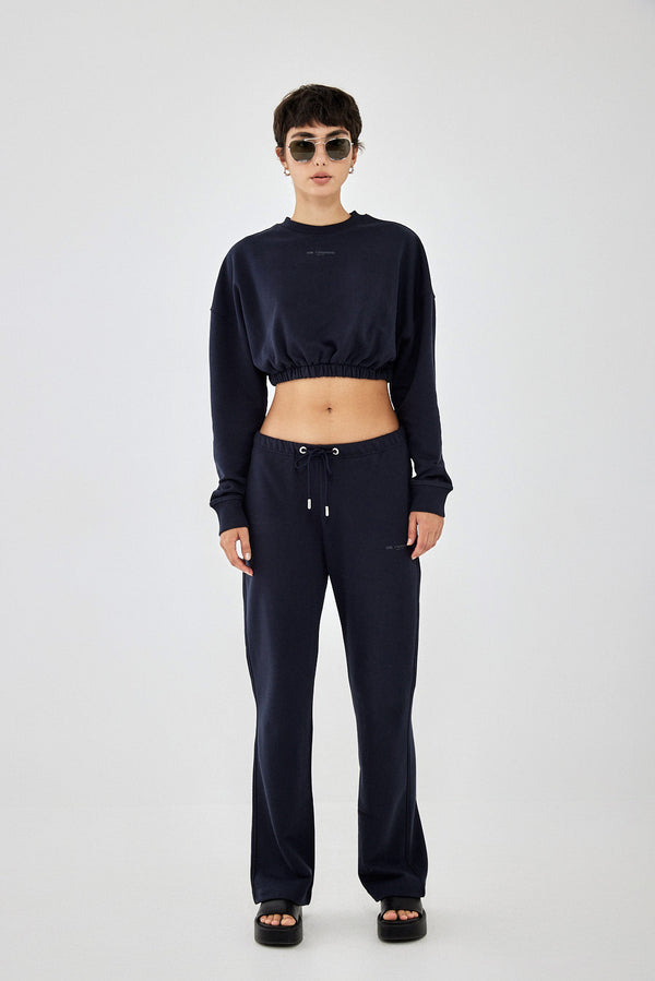 Demosco Cropped Hipster Flare Trousers
