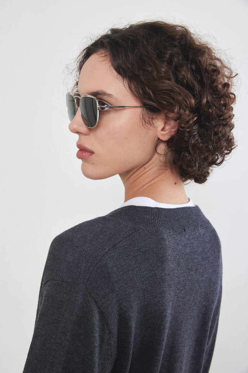 Knitted V Neck Sweater