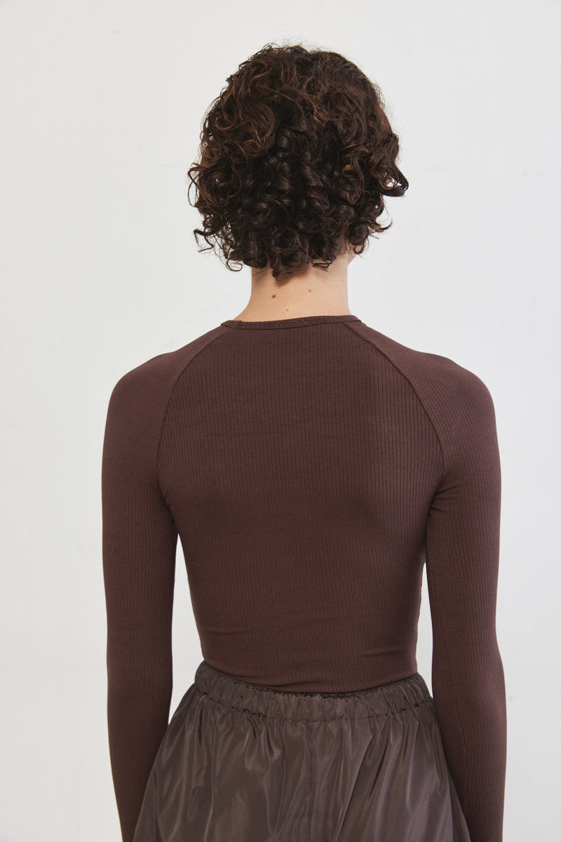Front Twist Ribbed Top