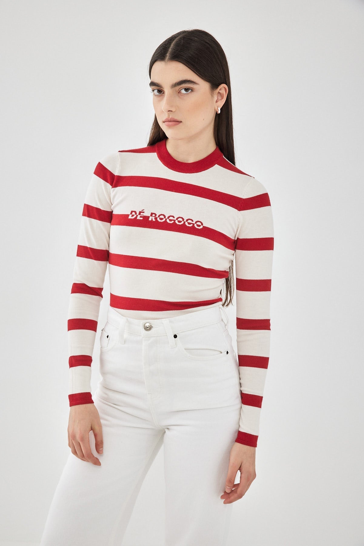 Lightweight Knitted Striped Top - Dé Rococo