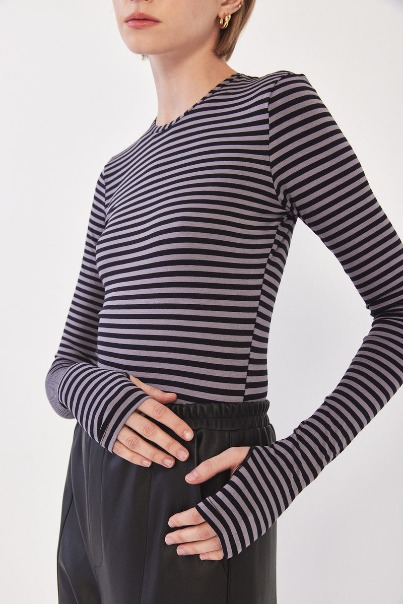 Fitted Striped Long Sleeve Shirt