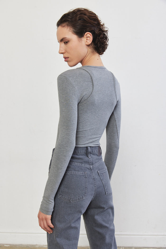 Cut-Out Ribbed Top