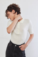 Knitted Short Sleeve Polo