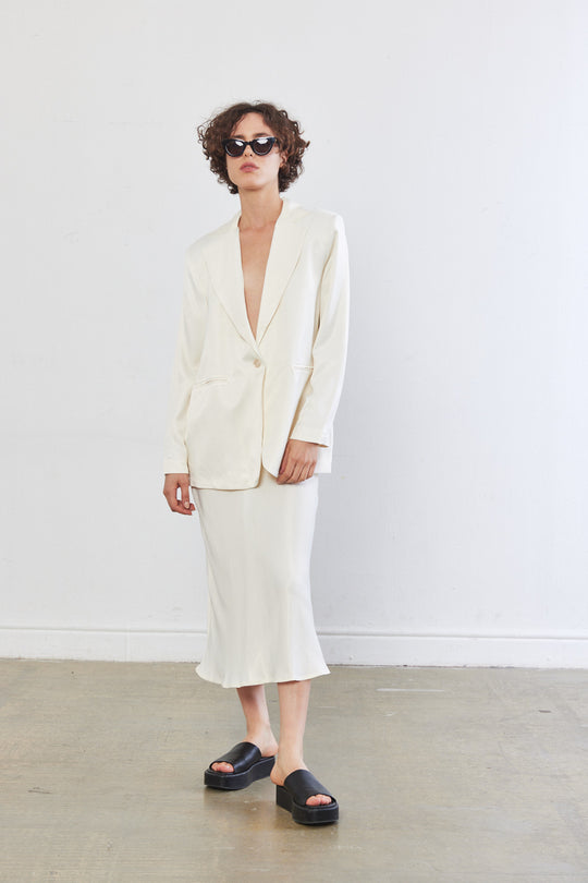 Satin Tailored Blazer